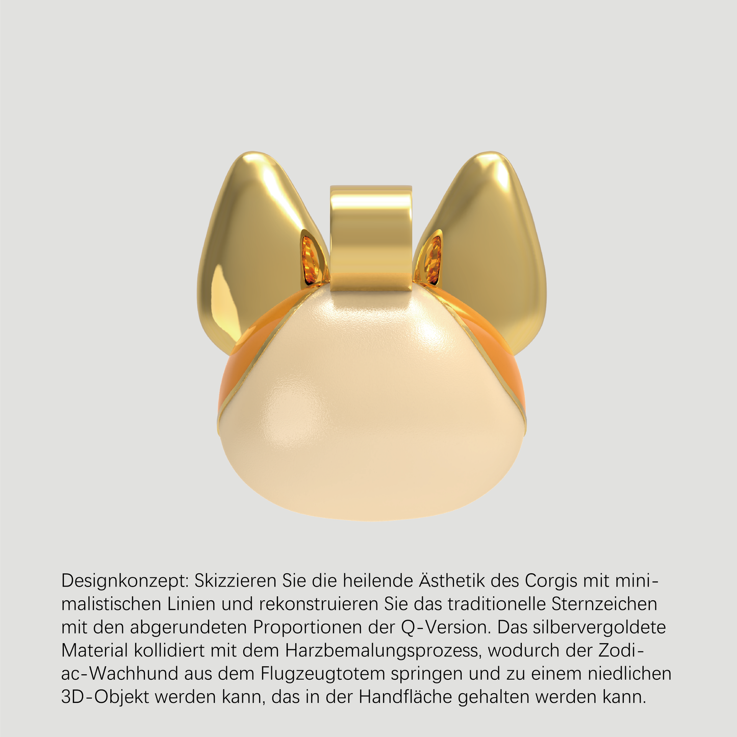 Chinesischer Sternzeichen-Anhänger-Goldener Hund