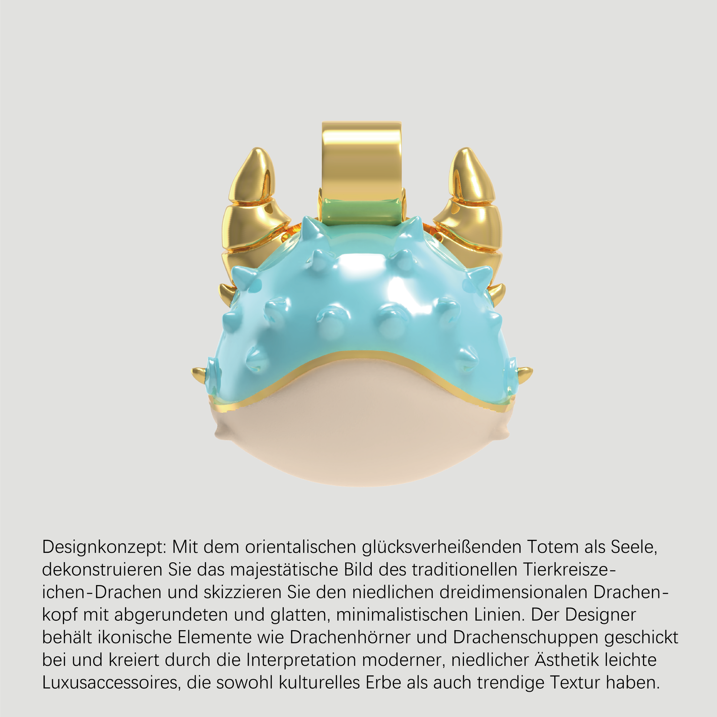 Chinesischer Sternzeichen-Anhänger-Goldener Drache