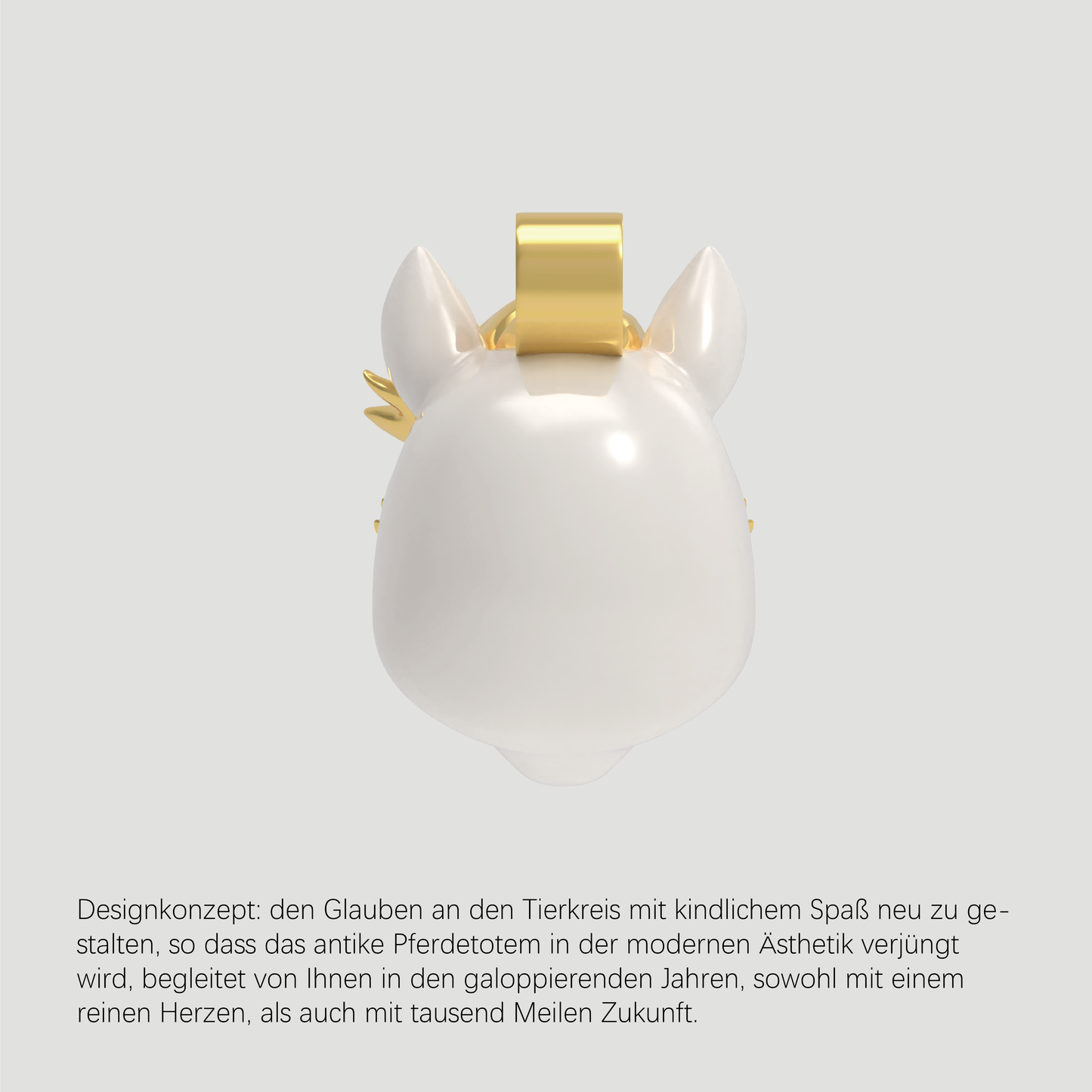 Chinesischer Sternzeichen-Anhänger-Goldenes Pferd