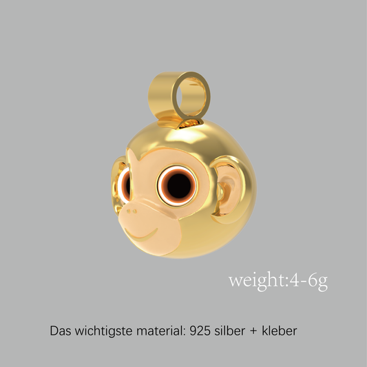 Chinesischer Sternzeichen-Anhänger-Goldener Affe