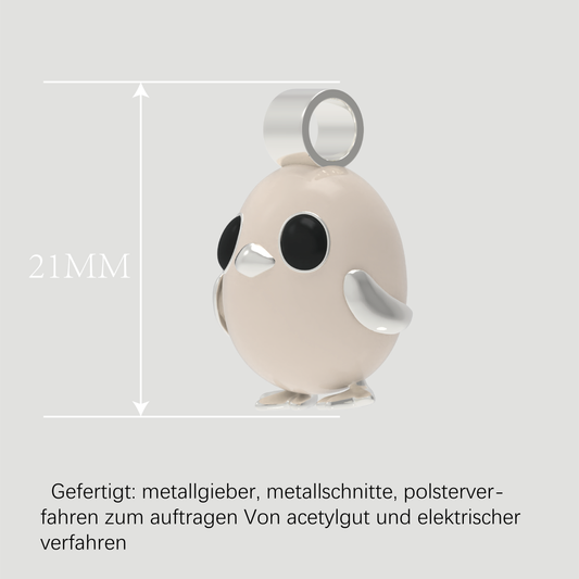 Chinesischer Sternzeichen-Anhänger-Silbernes Huhn