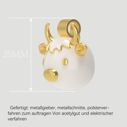 Chinesischer Sternzeichen-Anhänger-Goldener Bulle