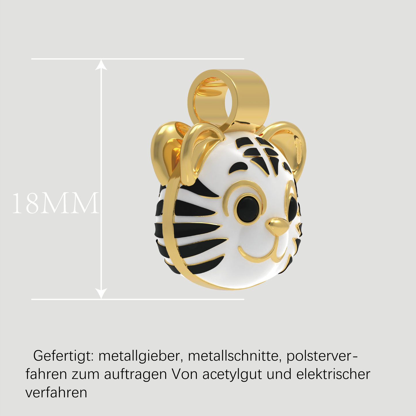 Chinesischer Sternzeichen-Anhänger-Goldener Tiger