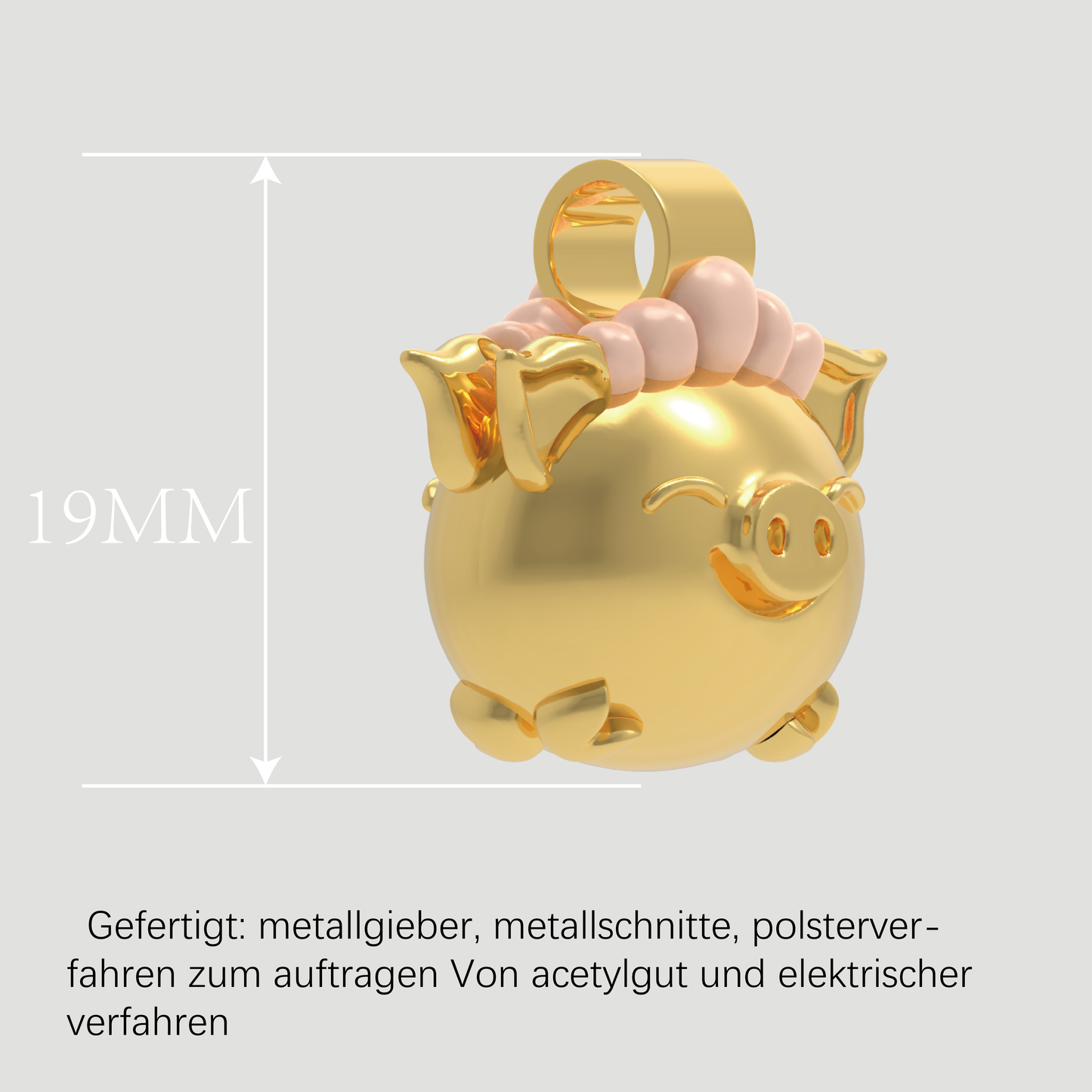 Chinesischer Sternzeichen-Anhänger-Goldenes Schwein