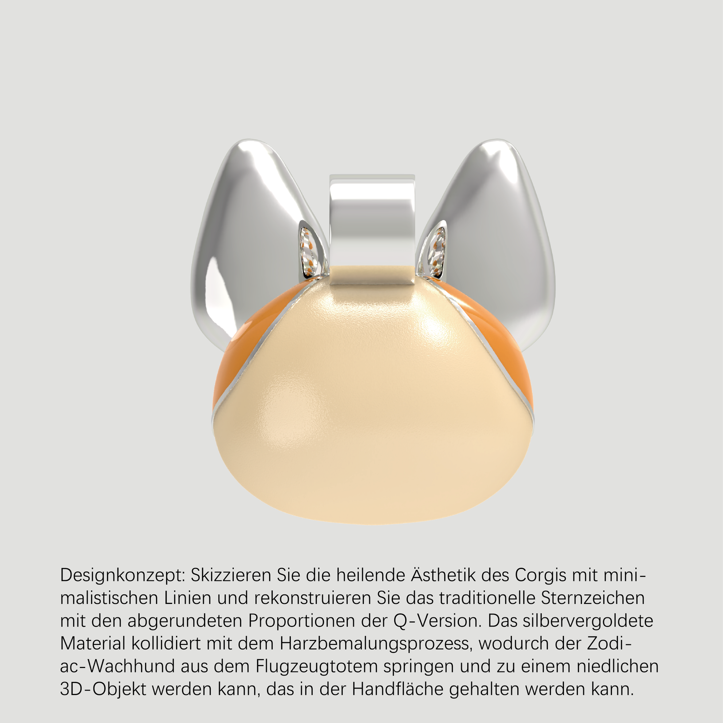 Chinesischer Sternzeichen-Anhänger-Silberner Hund