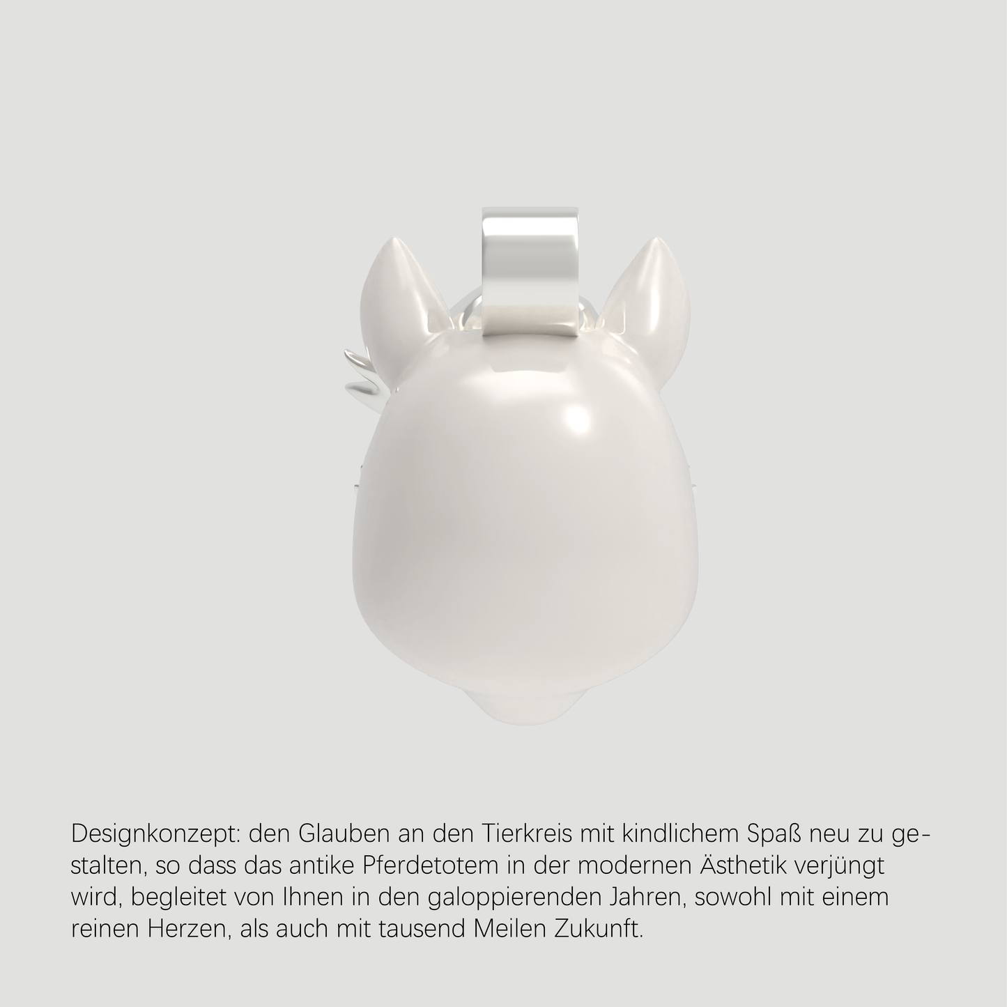 Chinesischer Sternzeichen-Anhänger-Silbernes Pferd