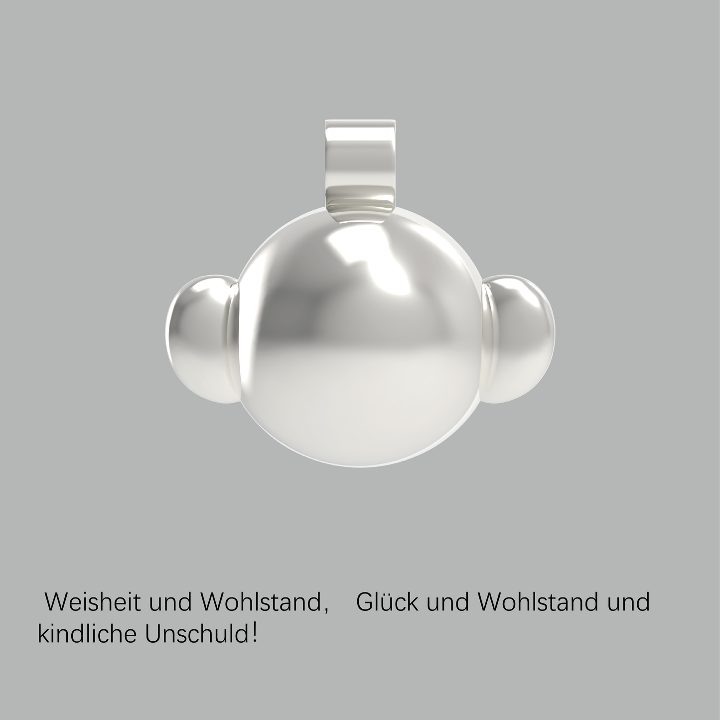 Chinesischer Sternzeichen-Anhänger-Silberner Affe