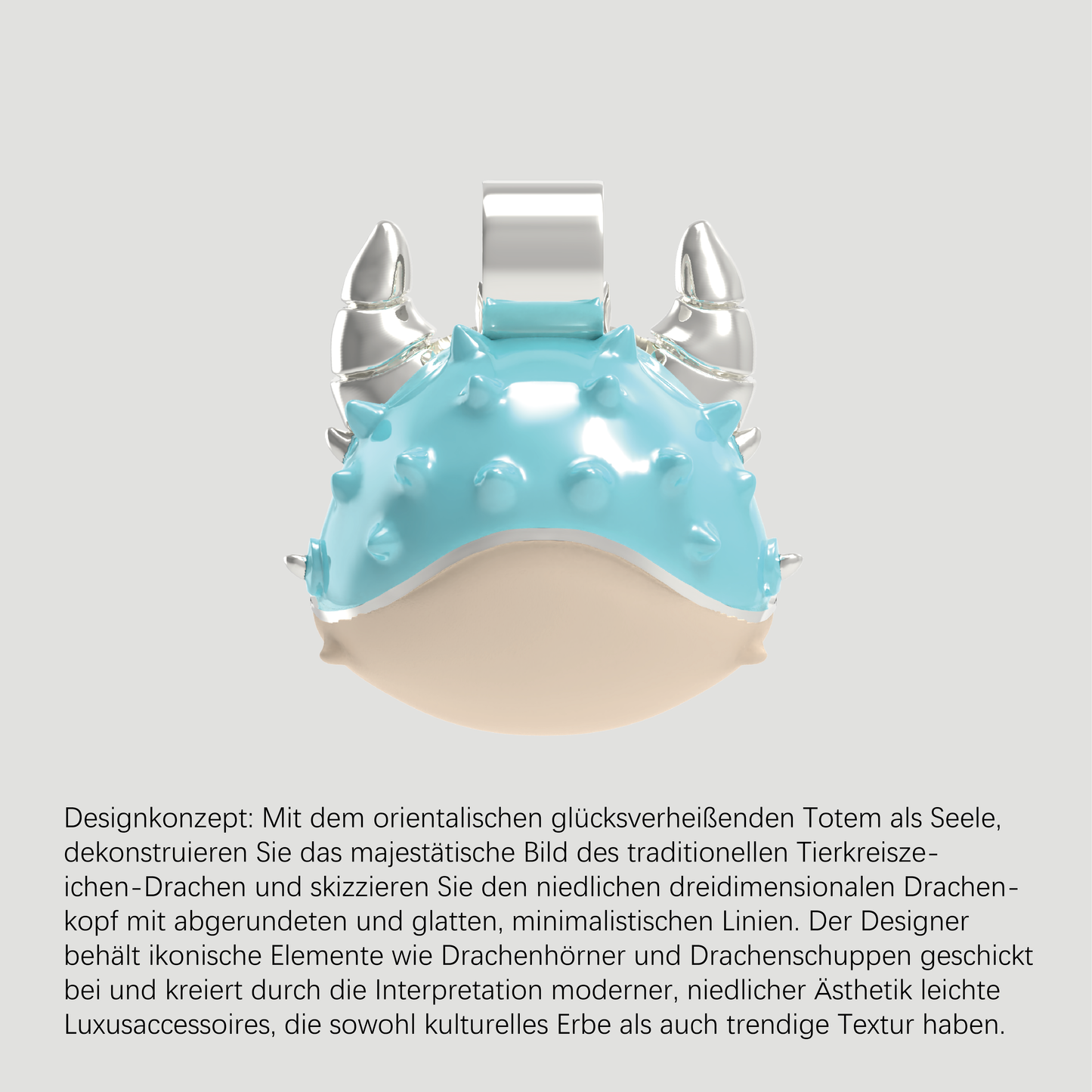 Chinesischer Sternzeichen-Anhänger-Silver Drache