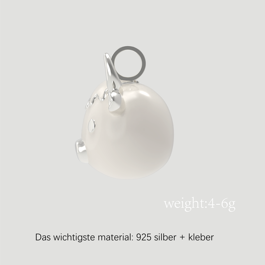 Chinesischer Sternzeichen-Anhänger-Silberbulle