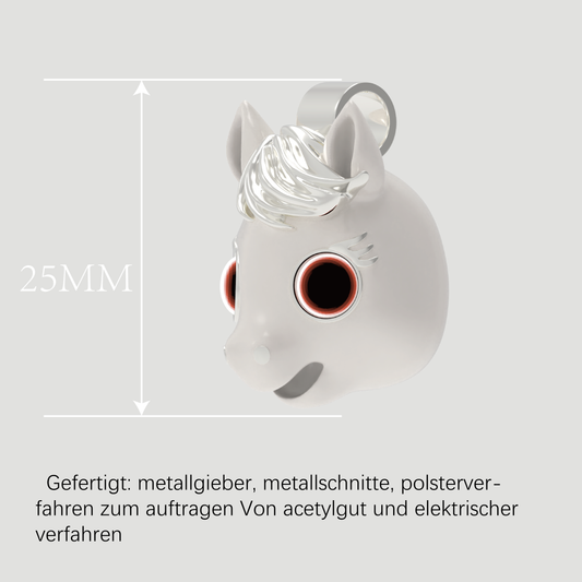 Chinesischer Sternzeichen-Anhänger-Silbernes Pferd