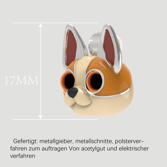 Chinesischer Sternzeichen-Anhänger-Silberner Hund