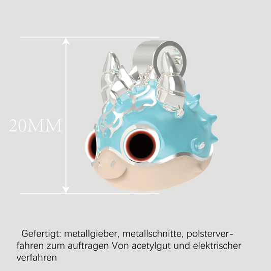 Chinesischer Sternzeichen-Anhänger-Silver Drache