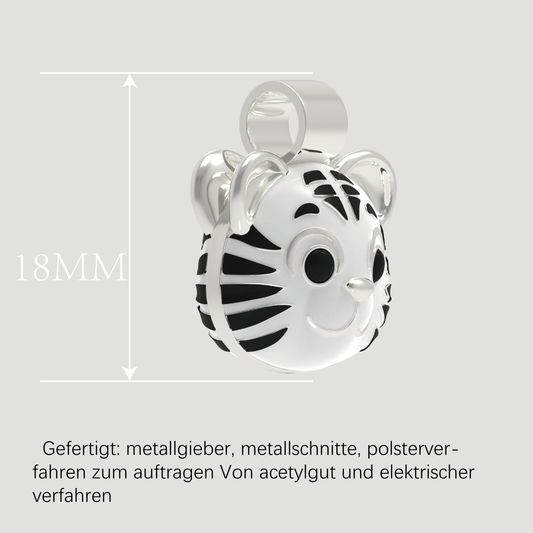 Chinesischer Sternzeichen-Anhänger-Silberner Tiger
