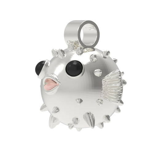 Niedlicher Pacific Puffer Anhänger-Sterlingsilber