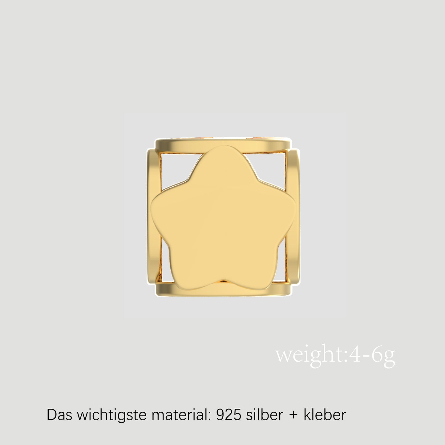 Fashion-Anhänger Buchstabe B-Pures Gold