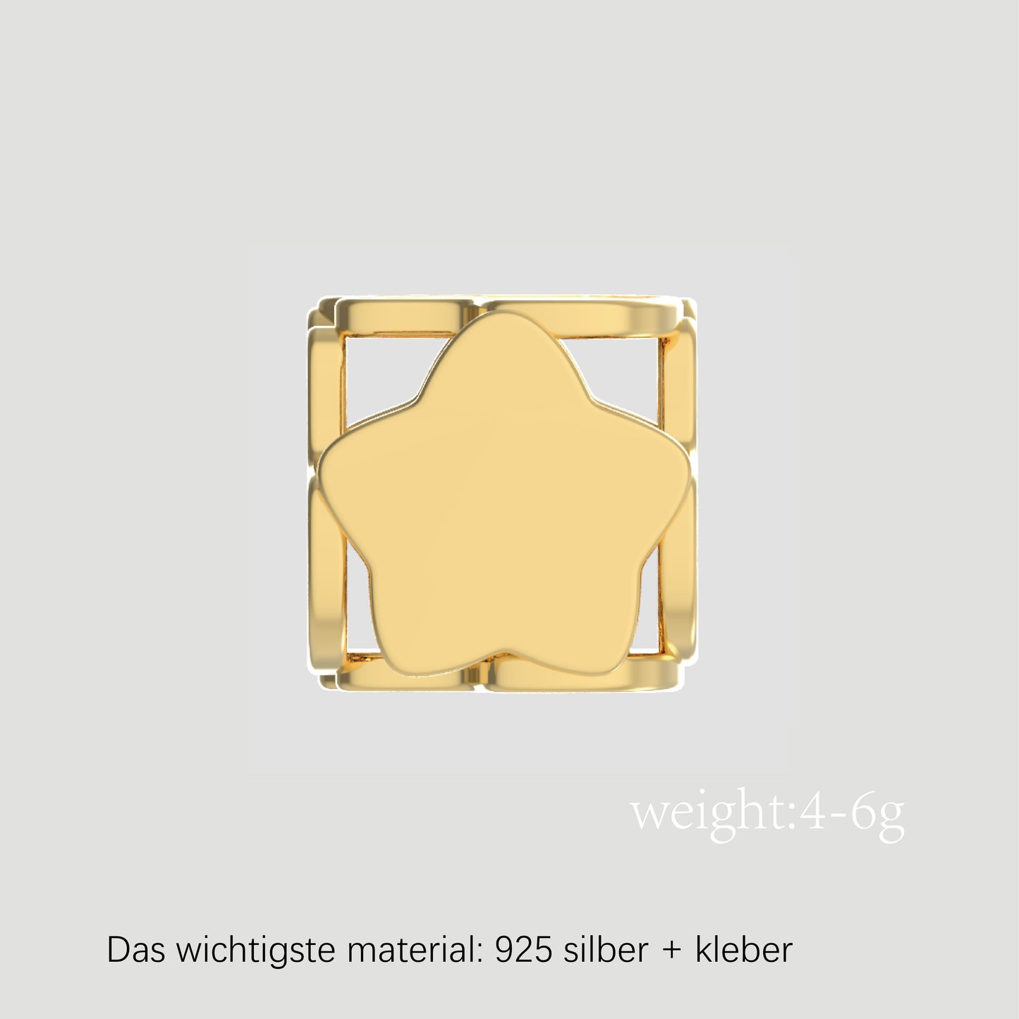 Fashion-Anhänger Buchstabe F-Pures Gold