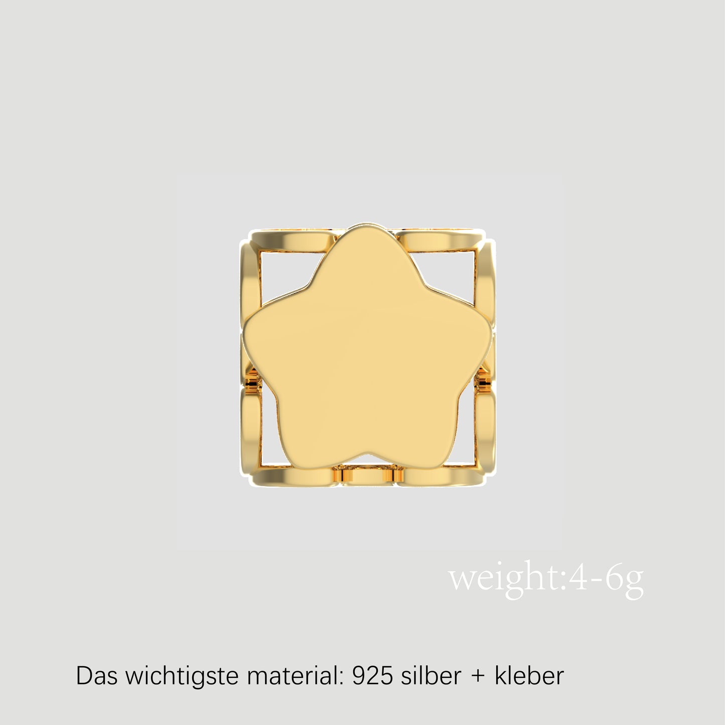 Fashion-Anhänger Buchstabe G-Pures Gold