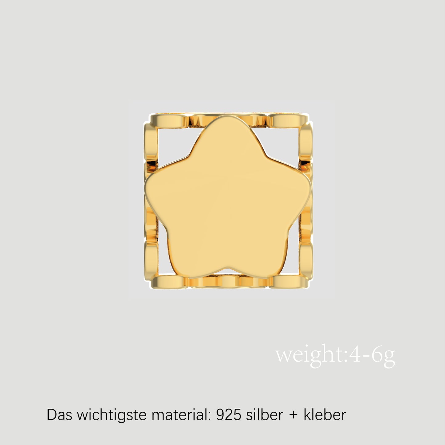 Fashion-Anhänger Buchstabe M-Pures Gold