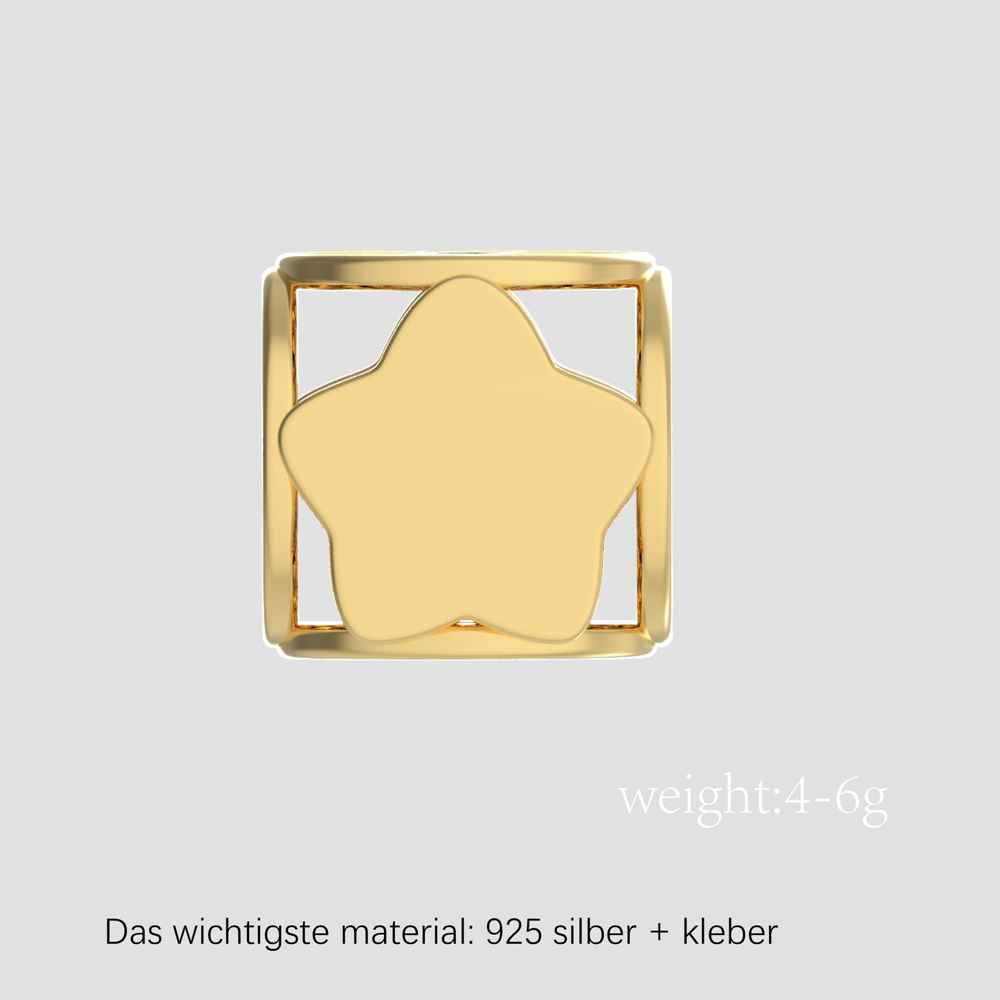 Fashion-Anhänger Buchstabe O-Pures Gold