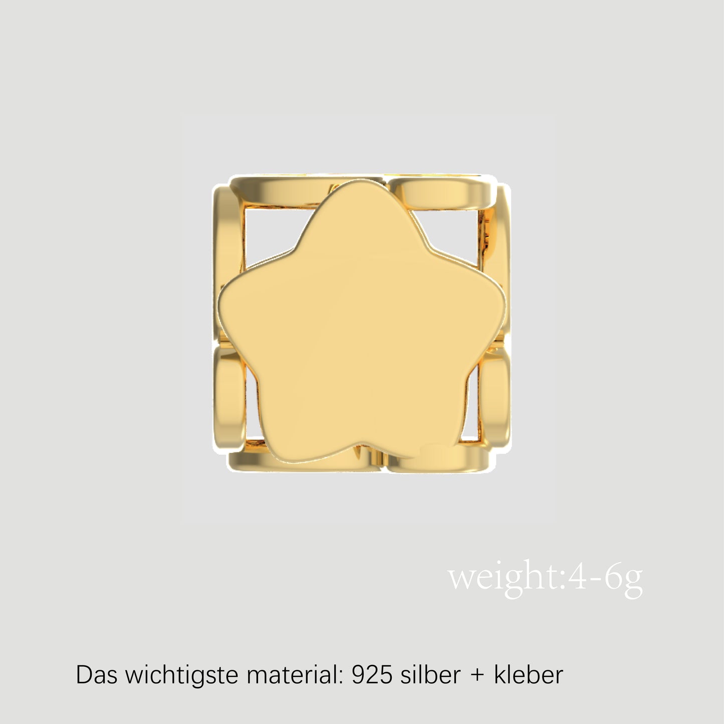 Fashion-Anhänger Buchstabe P-Pures Gold