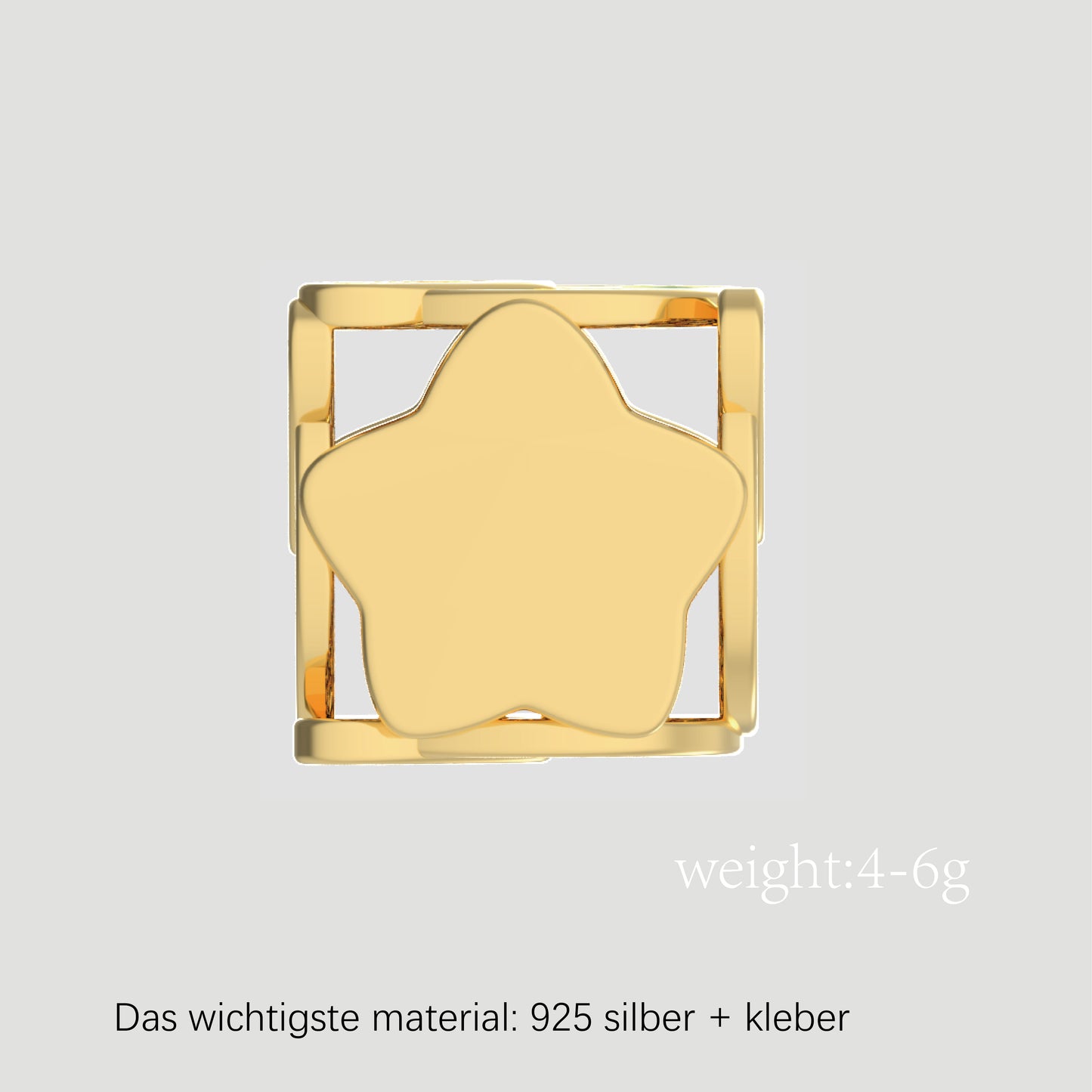 Fashion-Anhänger Buchstabe Q-Pures Gold