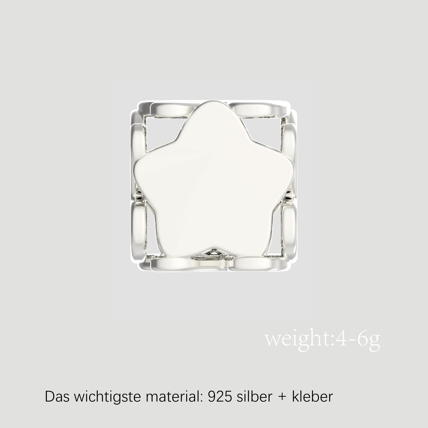 Fashion-Anhänger Buchstabe R-Sterlingsilber