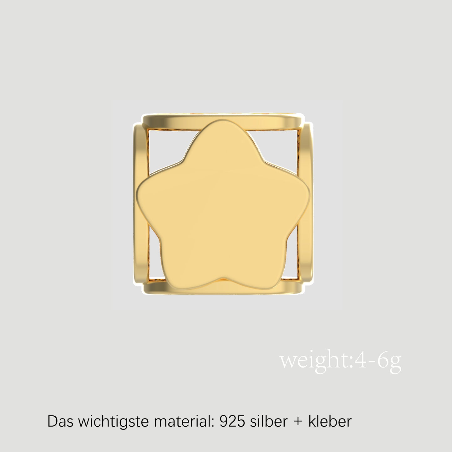 Fashion-Anhänger Buchstabe S-Pures Gold
