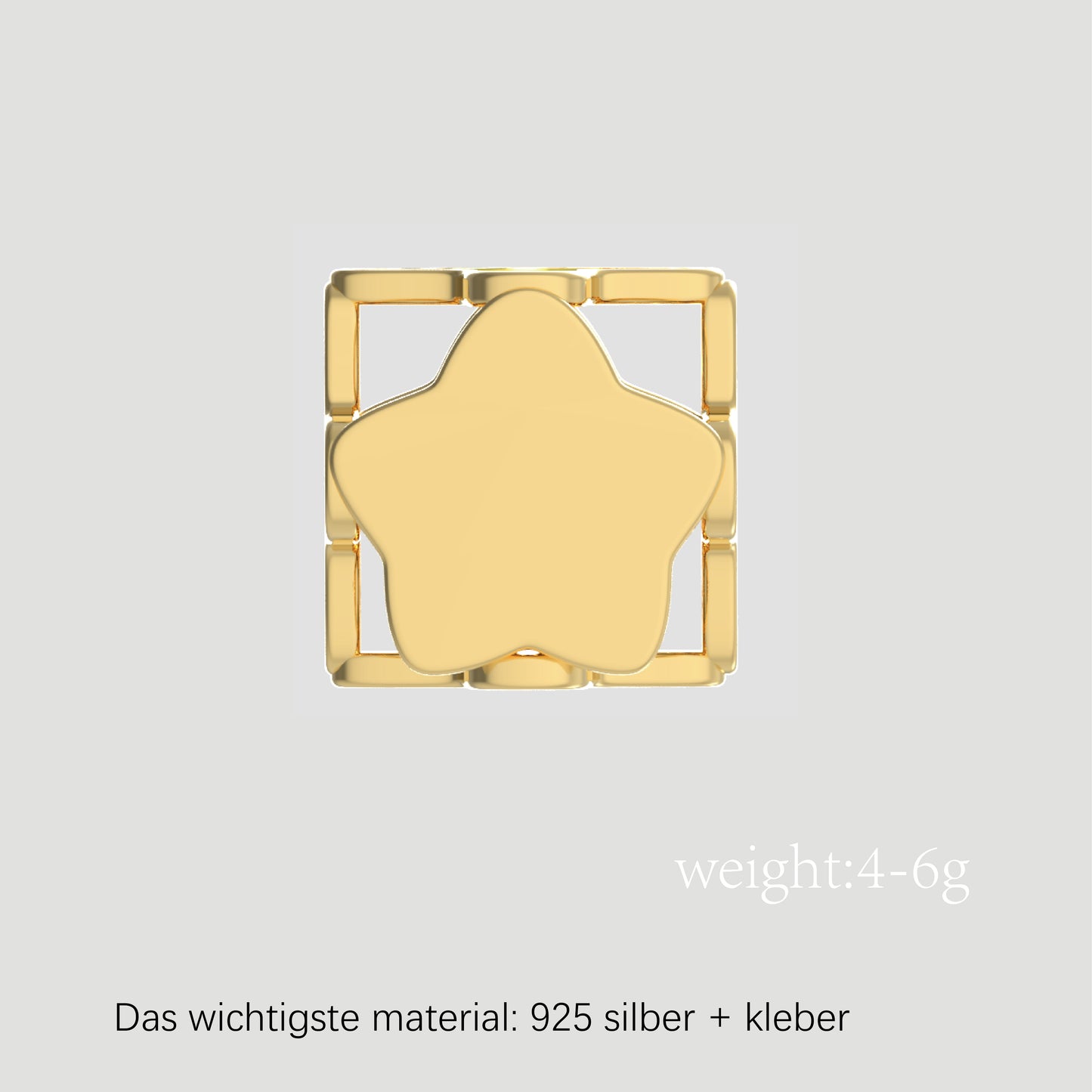 Fashion-Anhänger Buchstabe T-Pures Gold