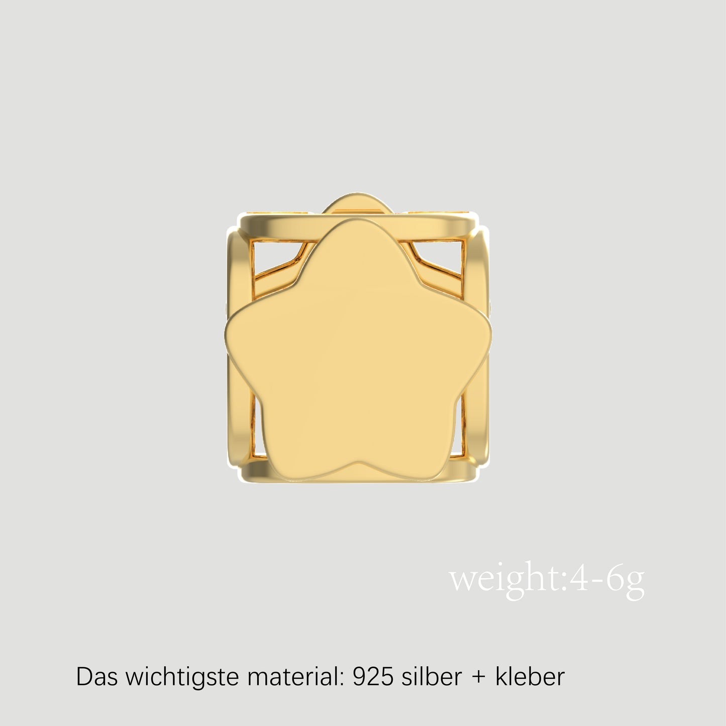 Fashion-Anhänger Buchstabe U-Pures Gold