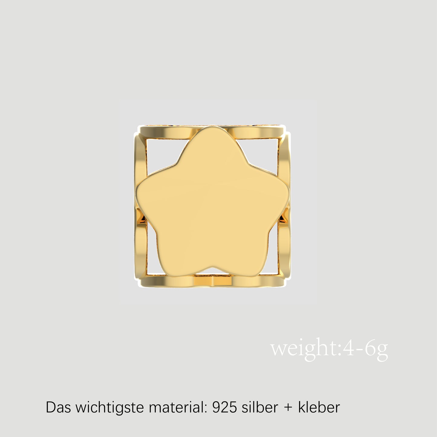 Fashion-Anhänger Buchstabe W-Pures Gold