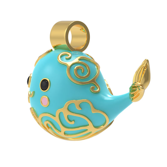 Miniatur-Anhänger von Kunpeng aus der chinesischen Legende-Pures Gold