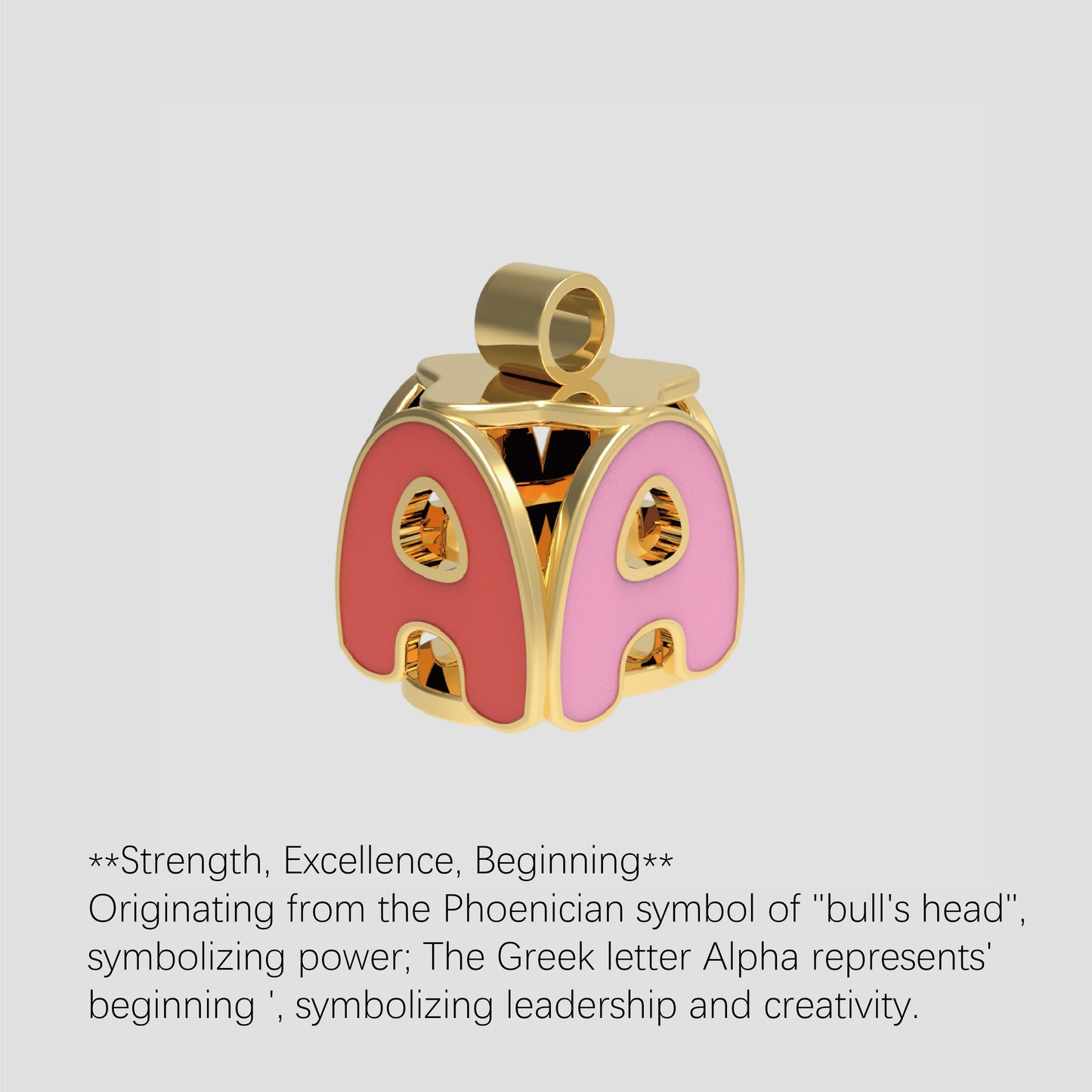 Fashion-Anhänger Buchstabe A-Pures Gold