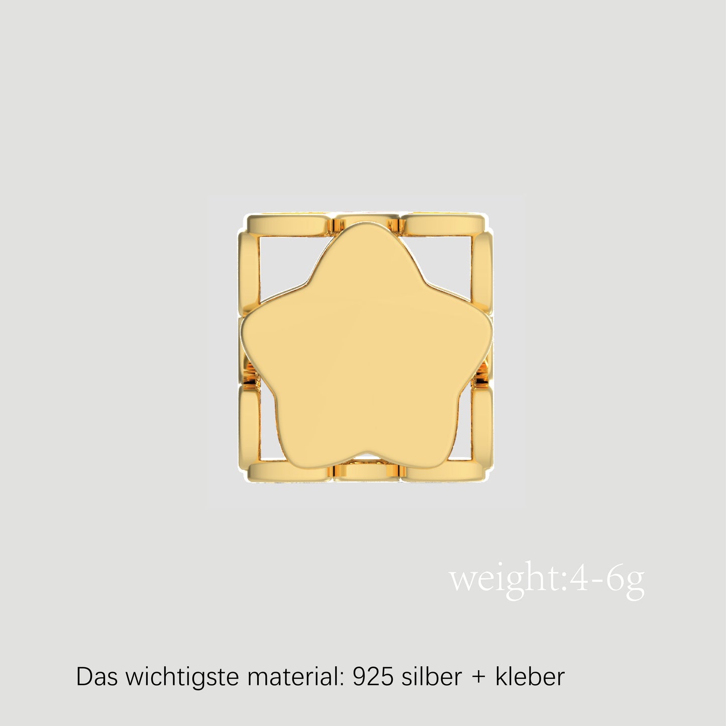 Fashion-Anhänger Buchstabe A-Pures Gold