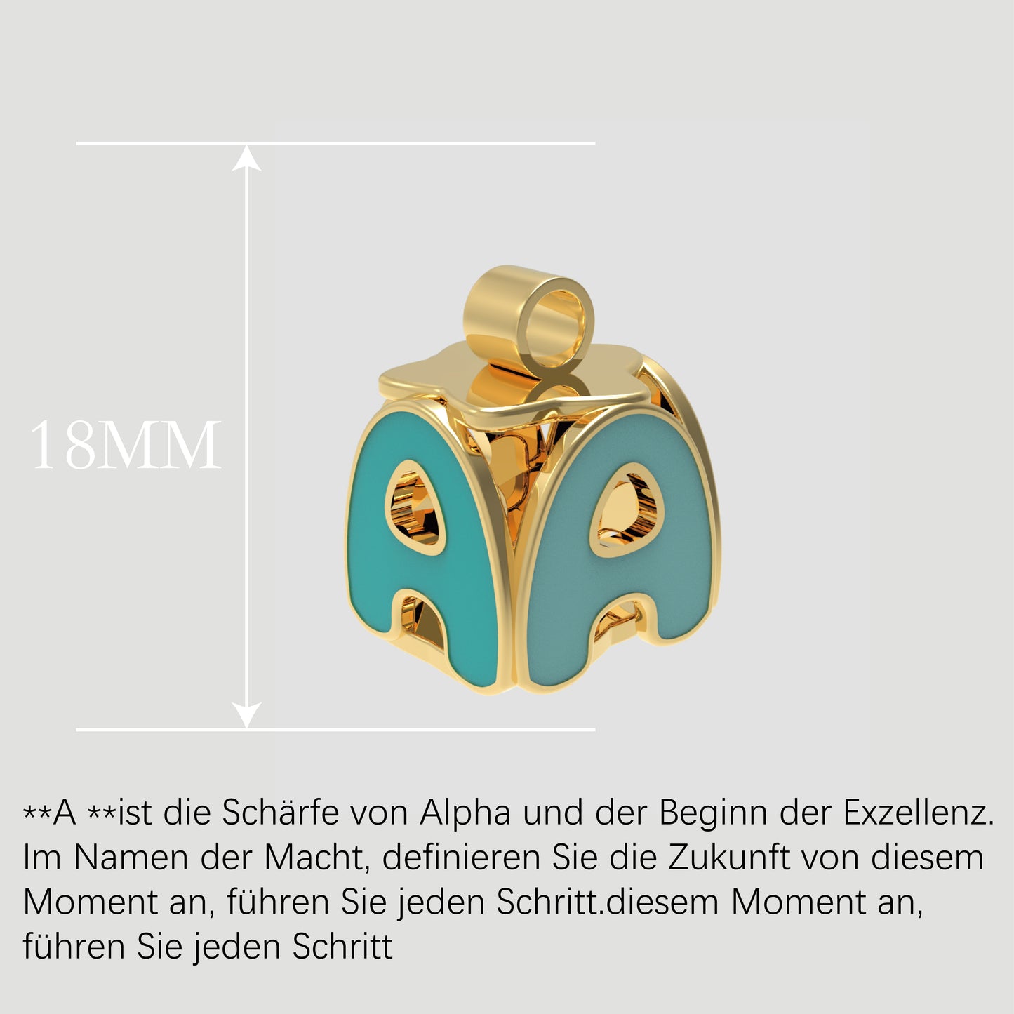 Fashion-Anhänger Buchstabe A-Pures Gold