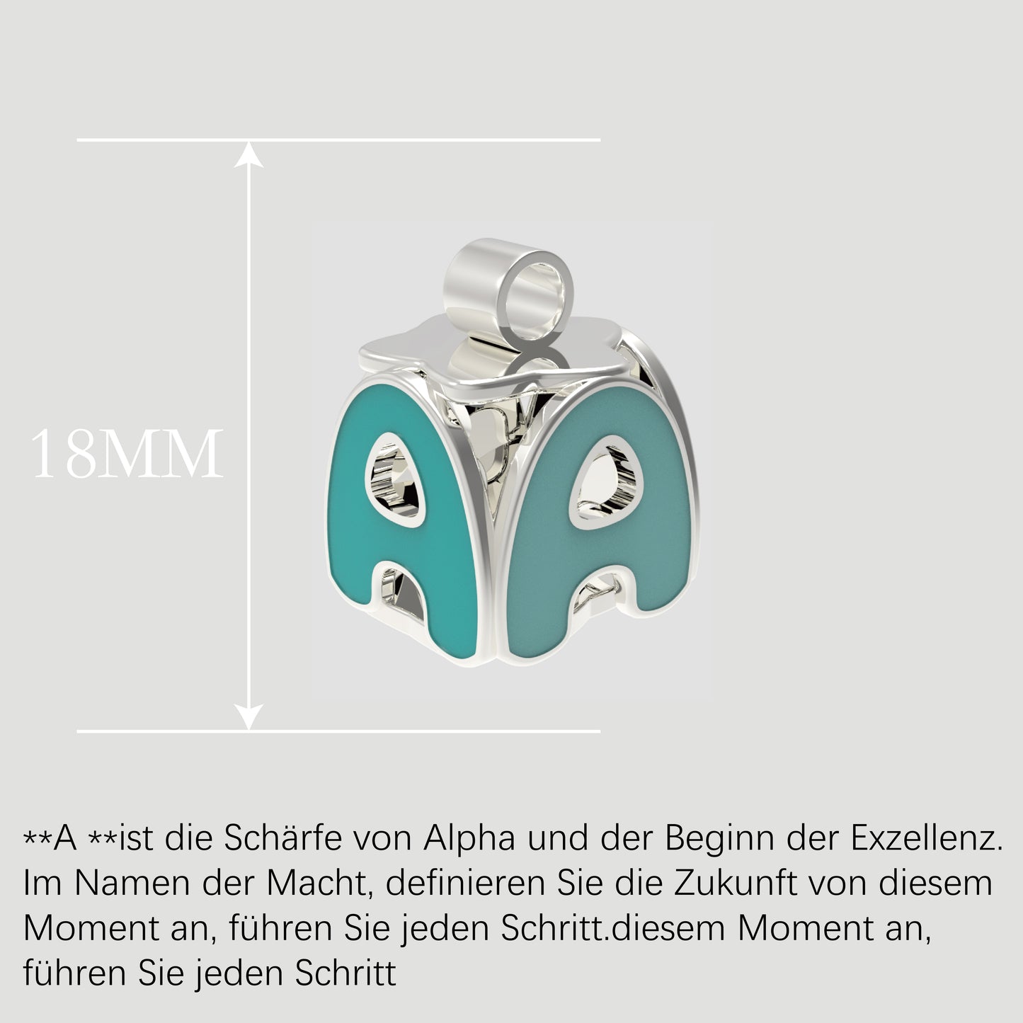 Fashion-Anhänger Buchstabe A-Sterlingsilber