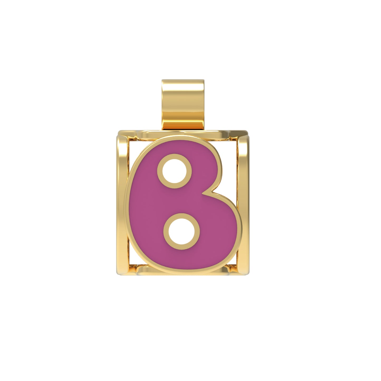 Fashion-Anhänger Buchstabe B-Pures Gold