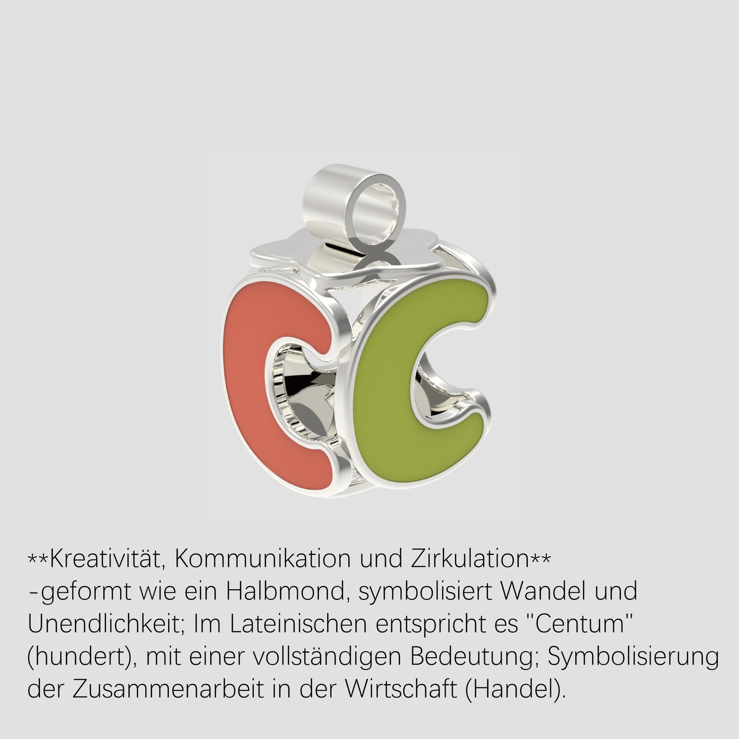 Fashion-Anhänger Buchstabe C-Sterlingsilber