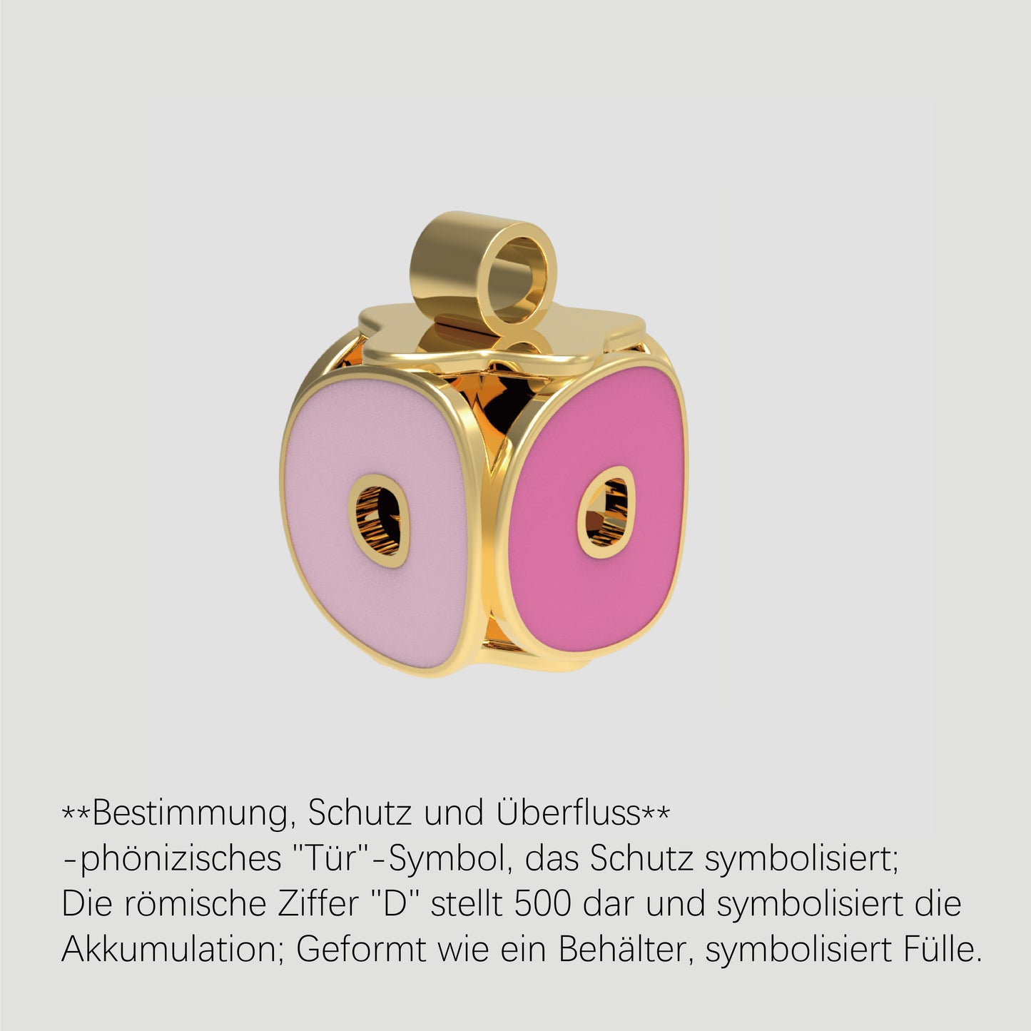 Fashion-Anhänger Buchstabe D-Pures Gold