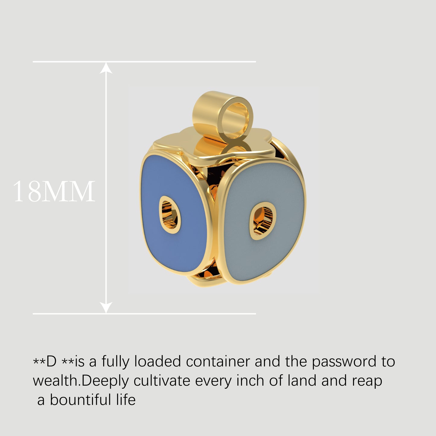 Fashion-Anhänger Buchstabe D-Pures Gold