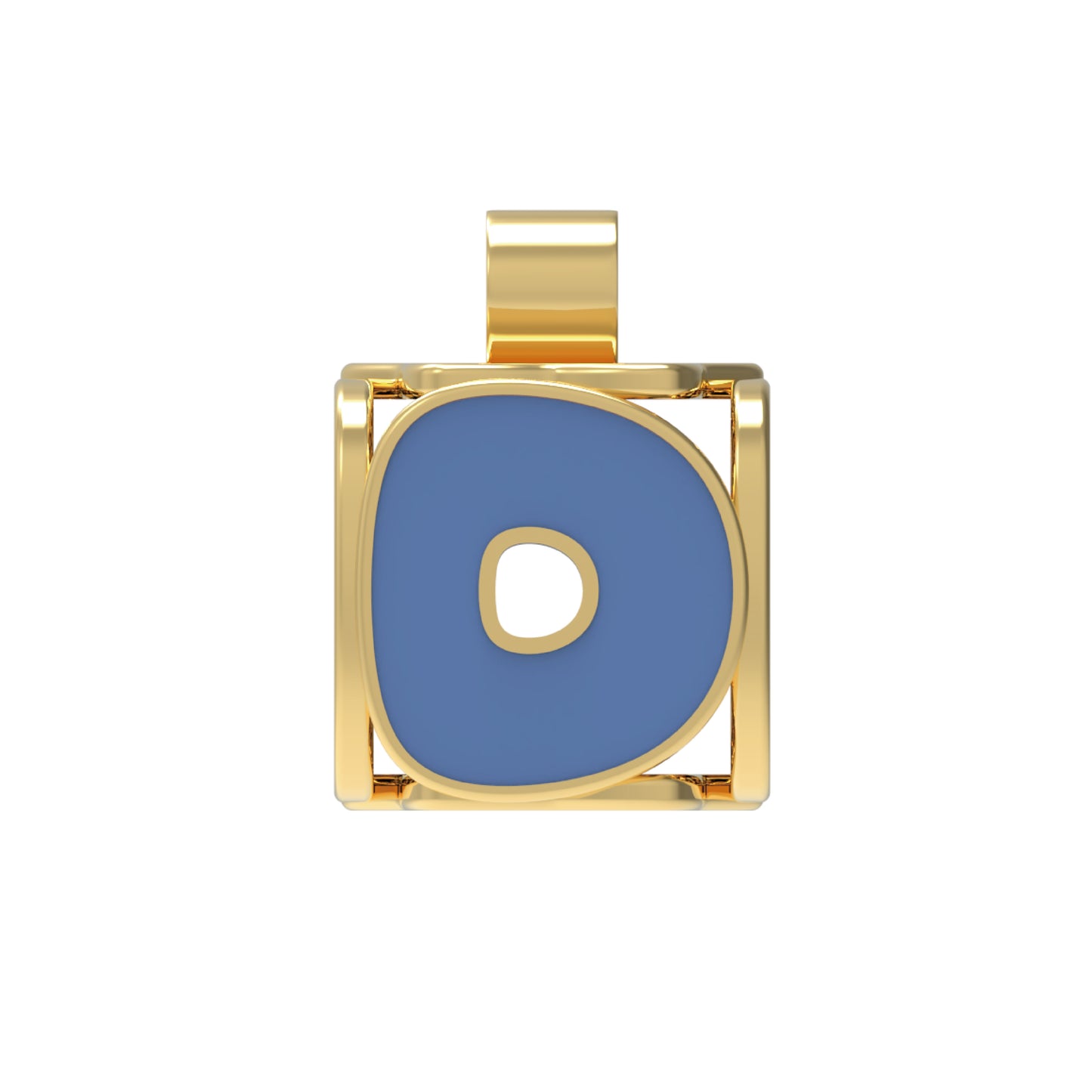 Fashion-Anhänger Buchstabe D-Pures Gold