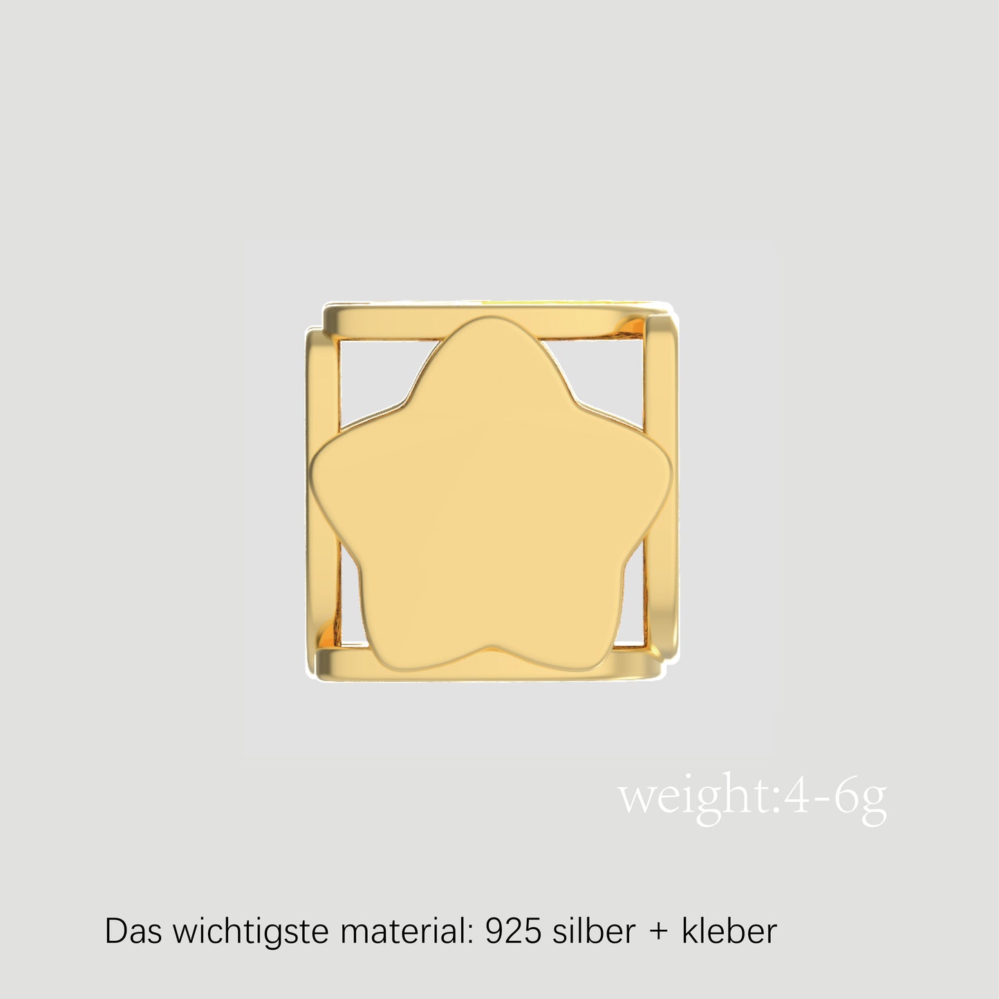 Fashion-Anhänger Buchstabe E-Pures Gold