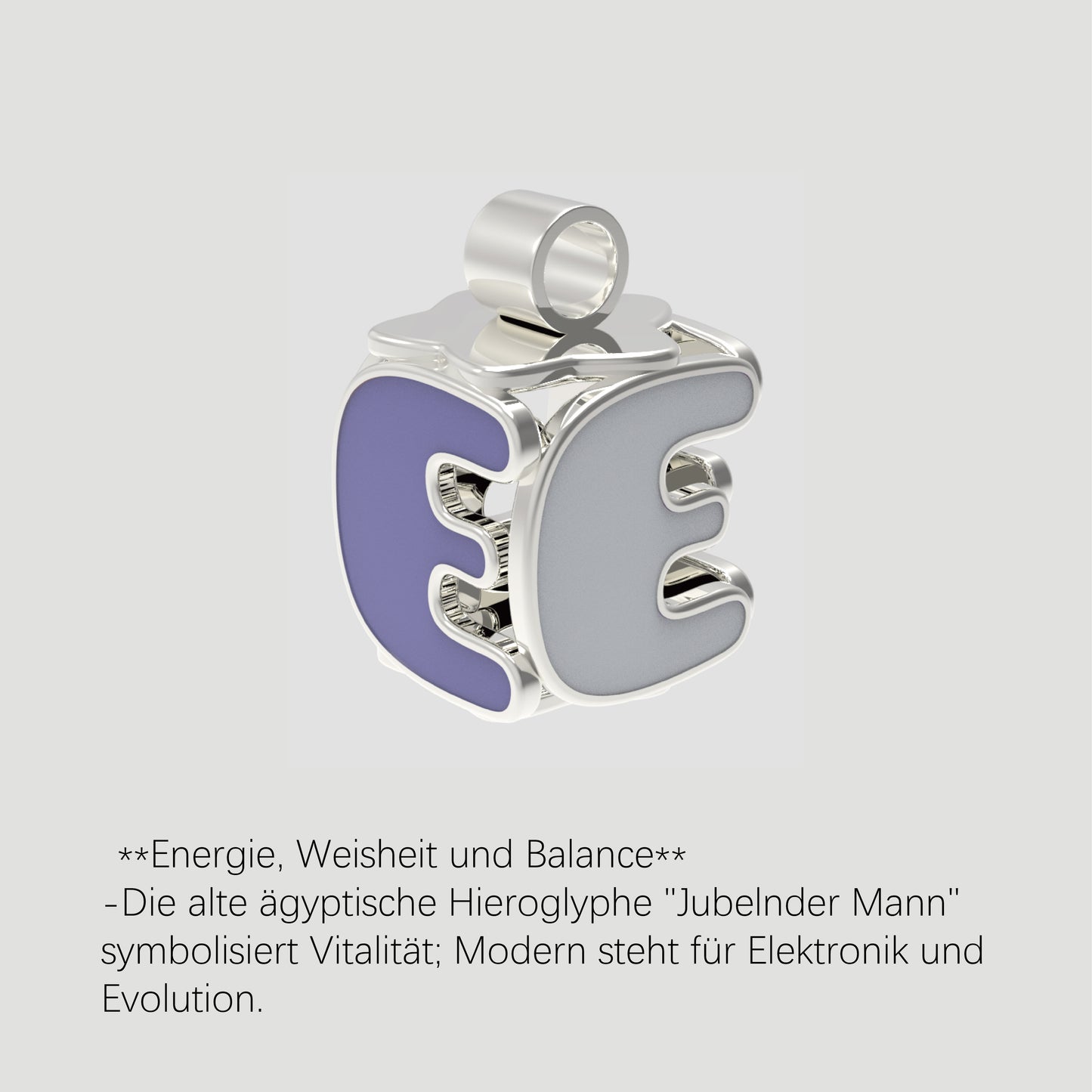 Fashion-Anhänger Buchstabe E-Sterlingsilber