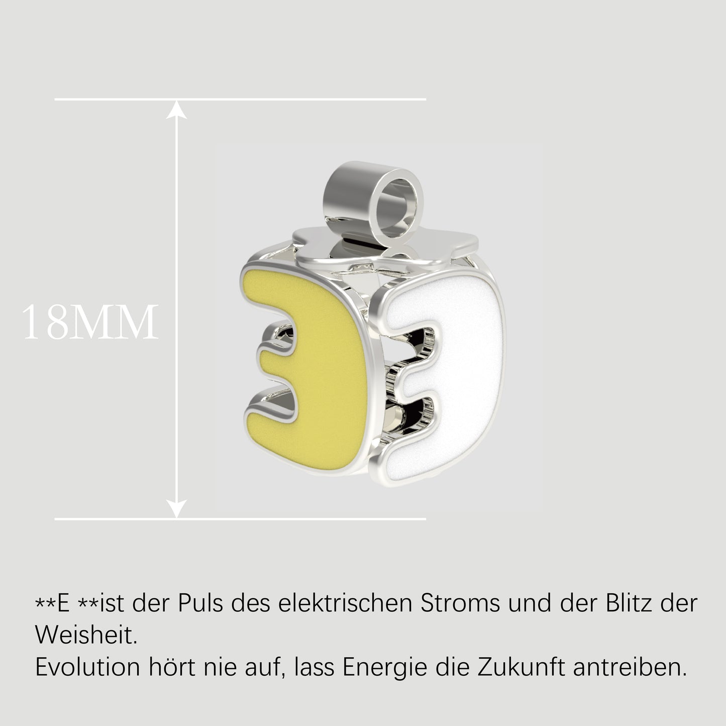 Fashion-Anhänger Buchstabe E-Sterlingsilber