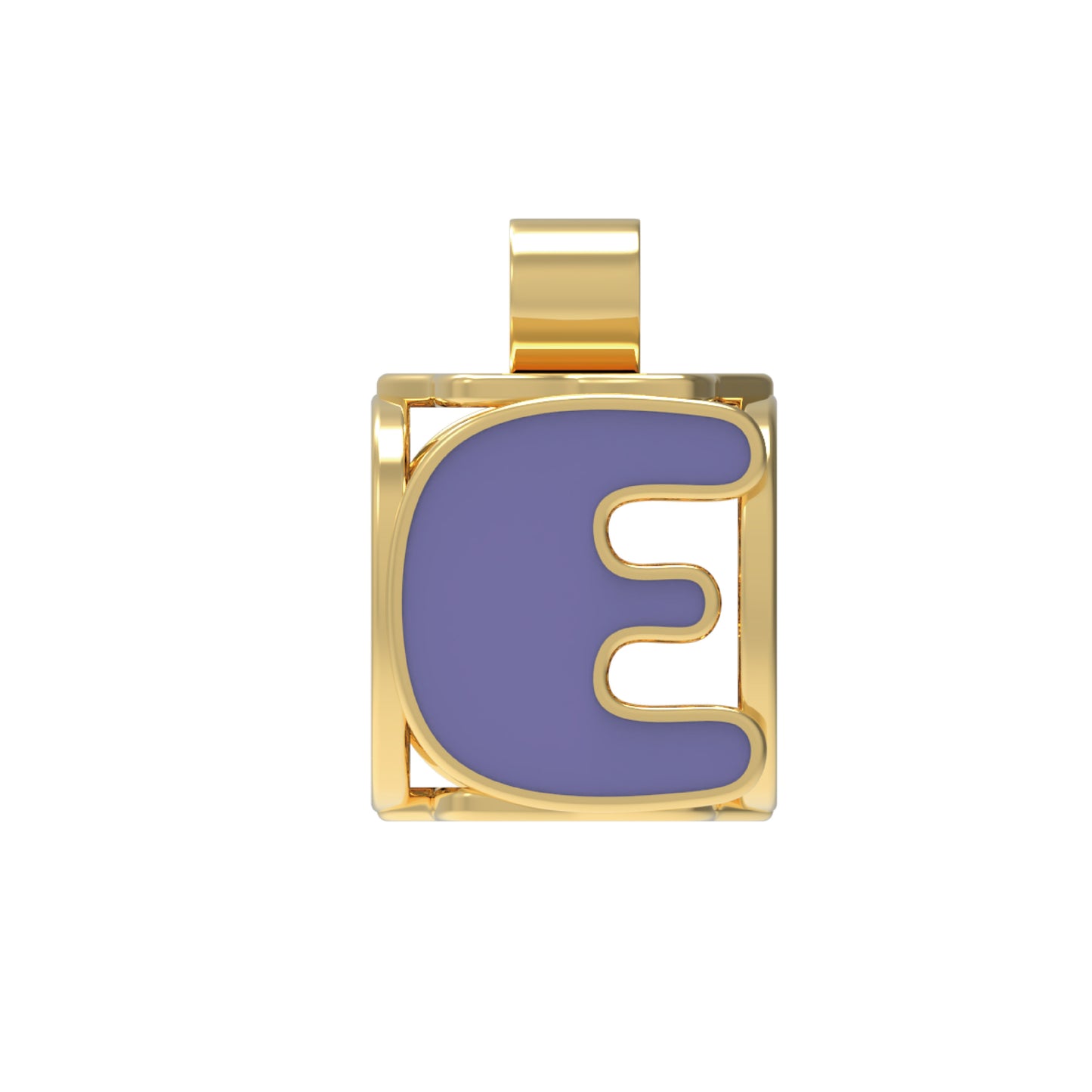 Fashion-Anhänger Buchstabe E-Pures Gold