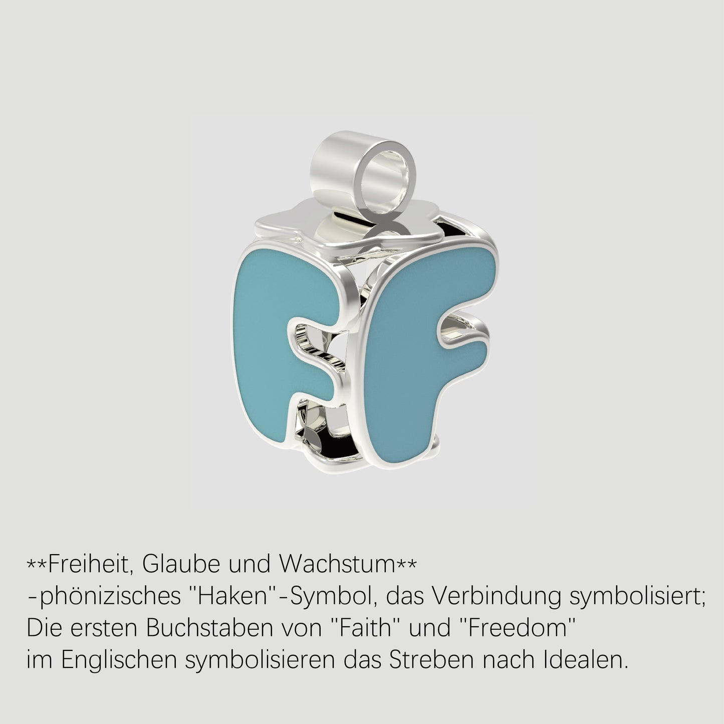 Fashion-Anhänger Buchstabe F-Sterlingsilber