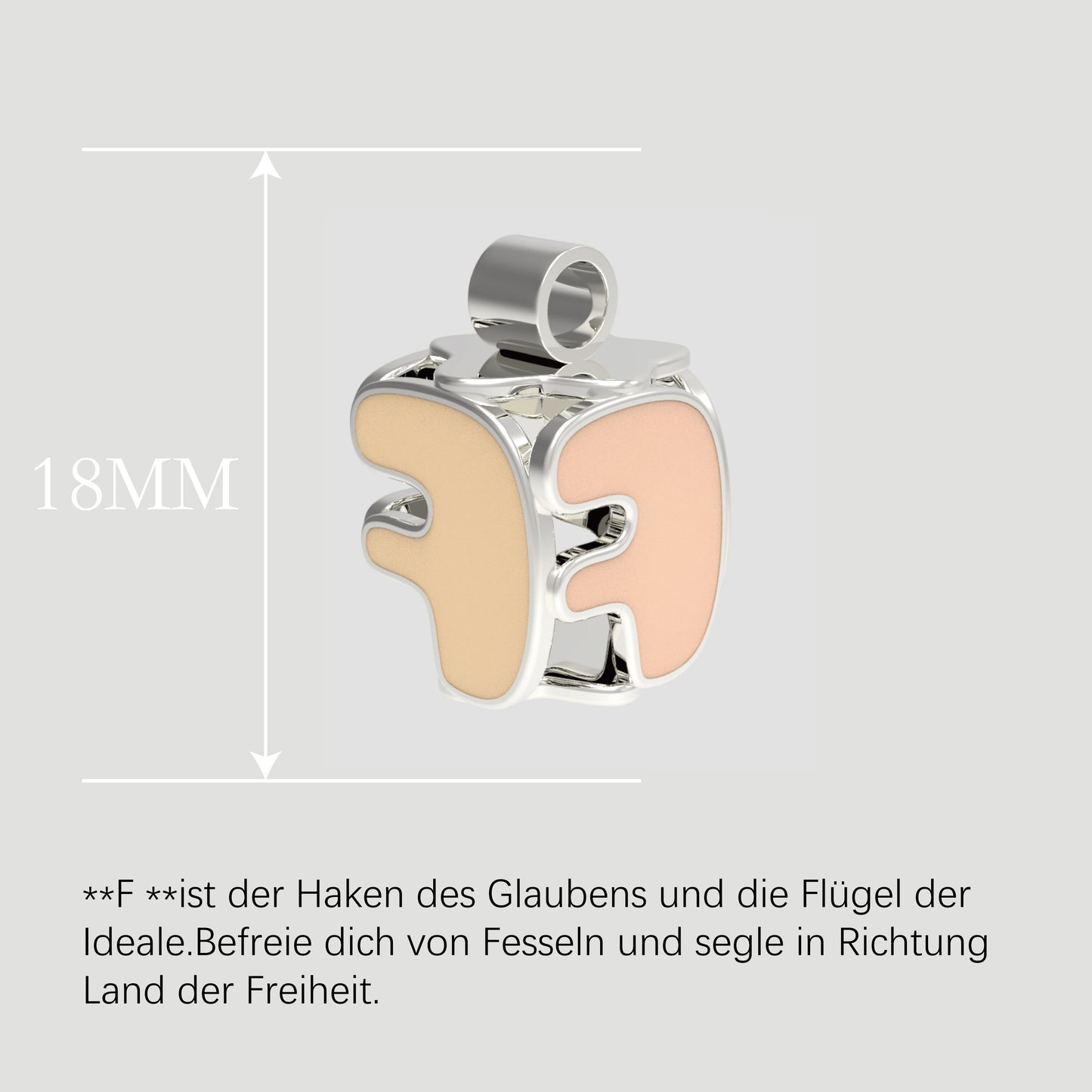 Fashion-Anhänger Buchstabe F-Sterlingsilber