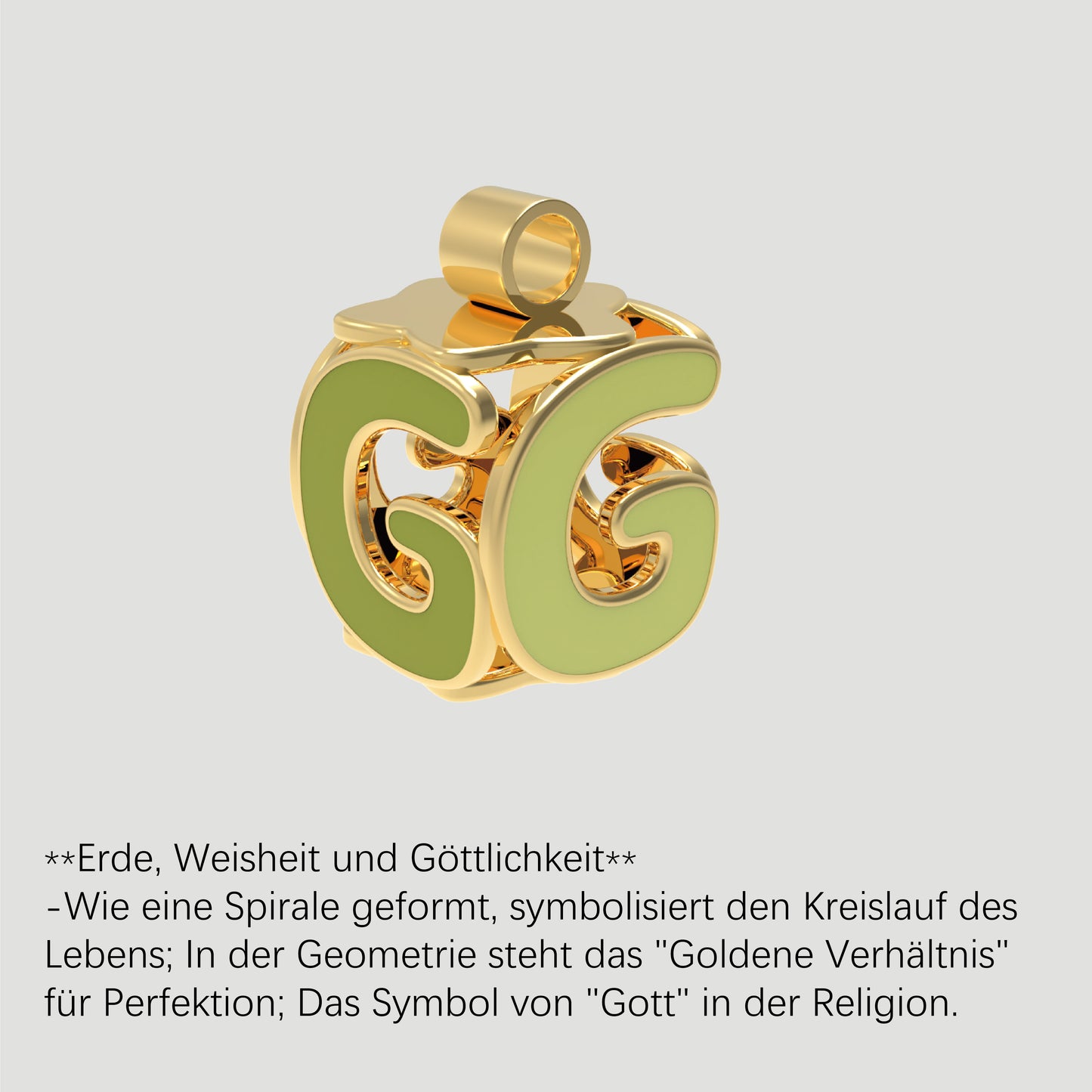 Fashion-Anhänger Buchstabe G-Pures Gold
