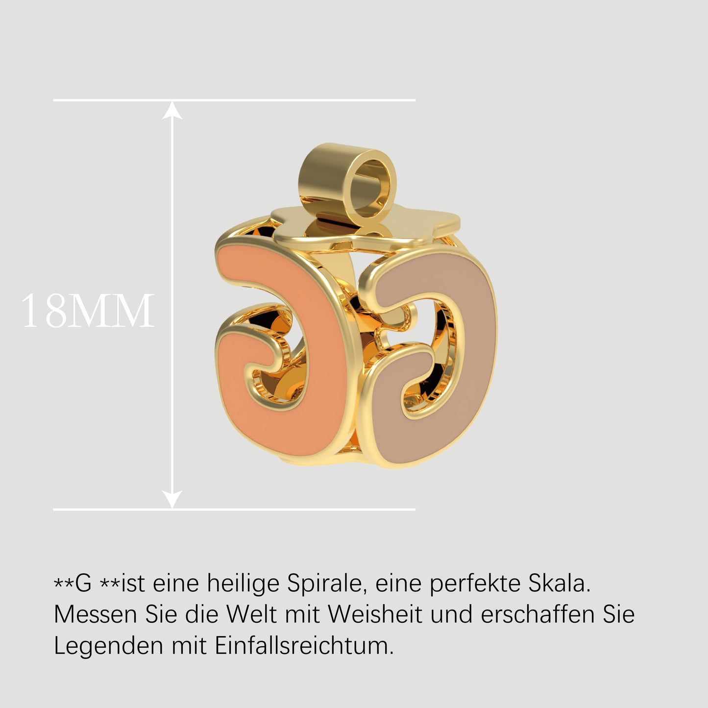 Fashion-Anhänger Buchstabe G-Pures Gold