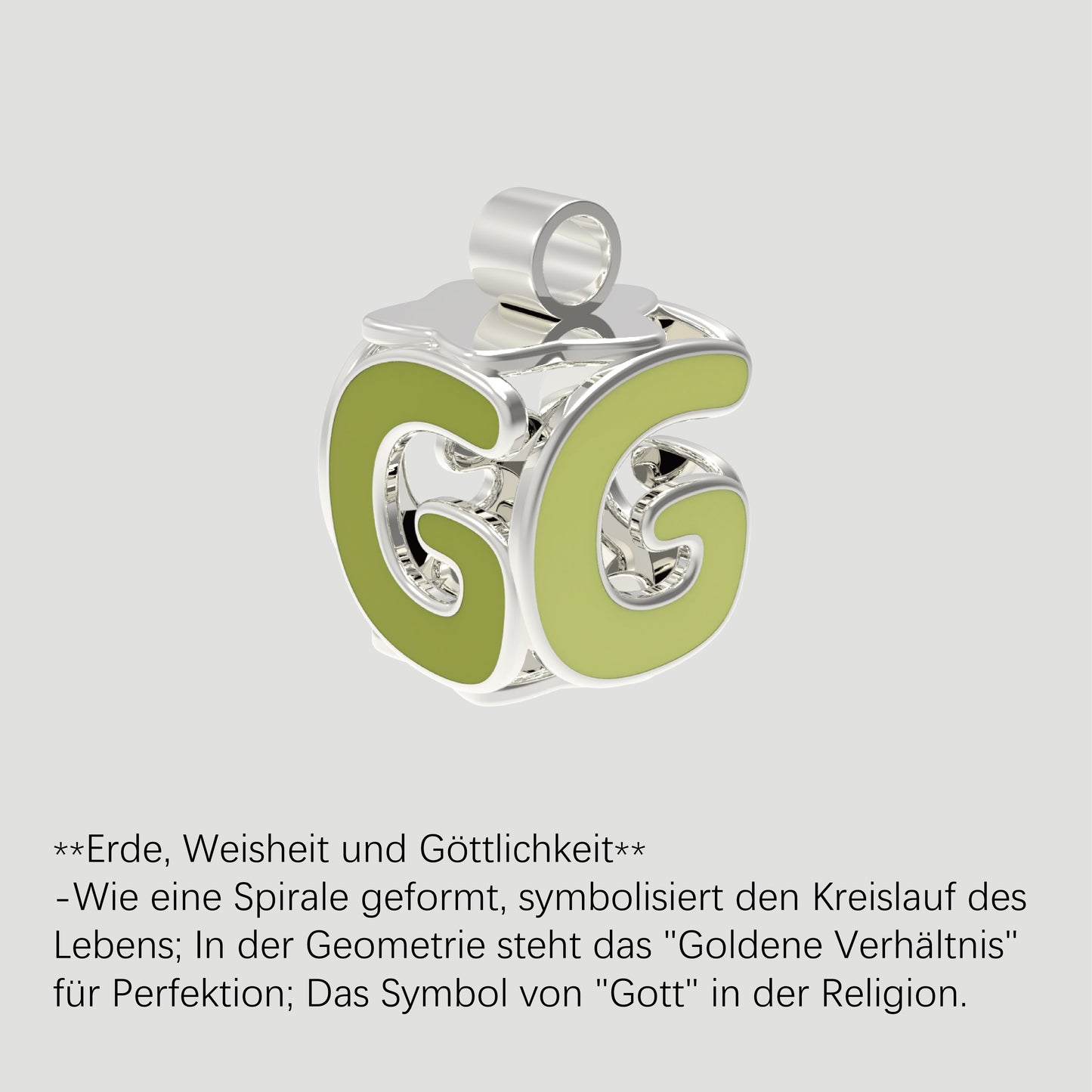 Fashion-Anhänger Buchstabe G-Sterlingsilber