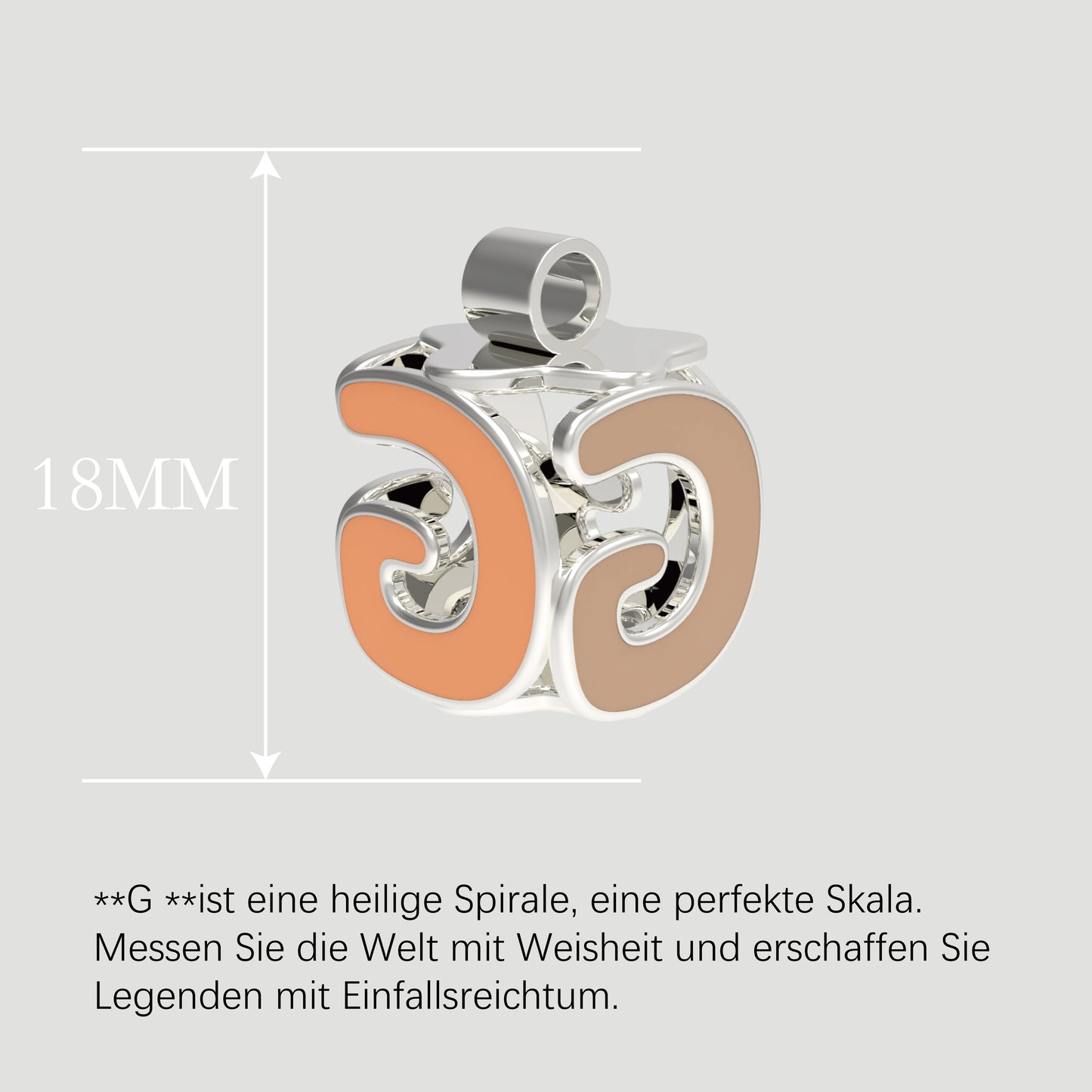 Fashion-Anhänger Buchstabe G-Sterlingsilber